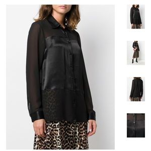 NWT Michael Kors Combo Sateen Shirt